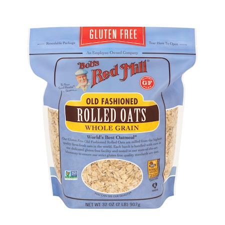 Bobs Red Mill Natural Foods Bob's Red Mill Gluten Free Old Fashioned Rolled Oats 32 oz. Bag, PK4 1982S324